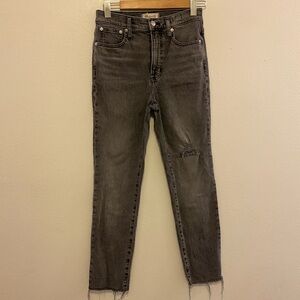 Madewell Charcoal Black Ankle Jeans